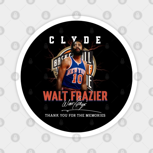 Walt Frazier The Clyde Basketball Legend Signature Vintage Retro 80s 90s Bootleg Rap Style Magnet by CarDE